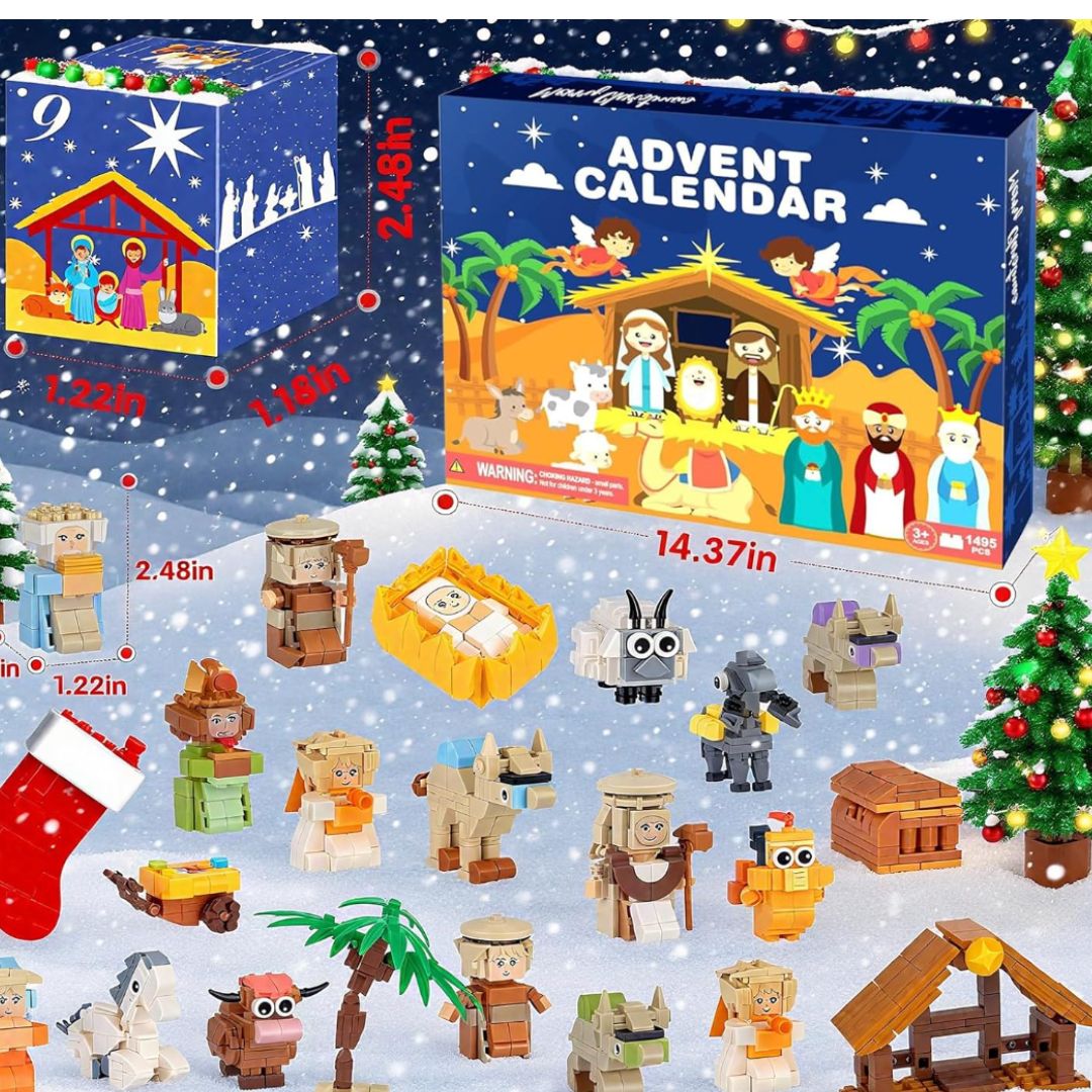Calendario de Adviento  Natividad – Juguete de Construcción con 24 Sorpresas de Belén