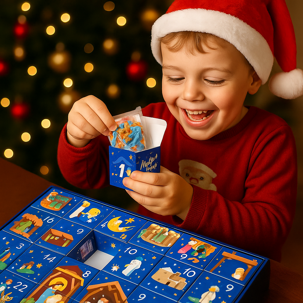 Calendario de Adviento  Natividad – Juguete de Construcción con 24 Sorpresas de Belén