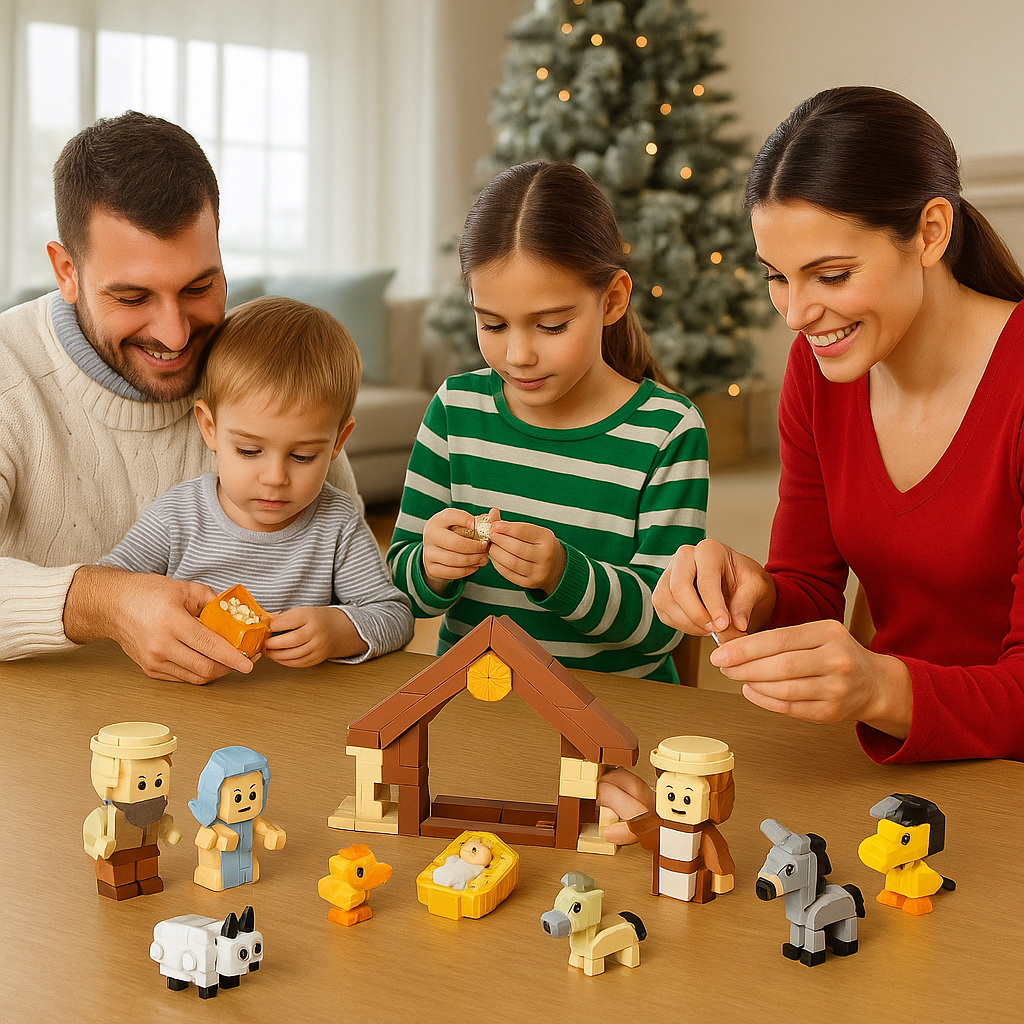 Calendario de Adviento  Natividad – Juguete de Construcción con 24 Sorpresas de Belén