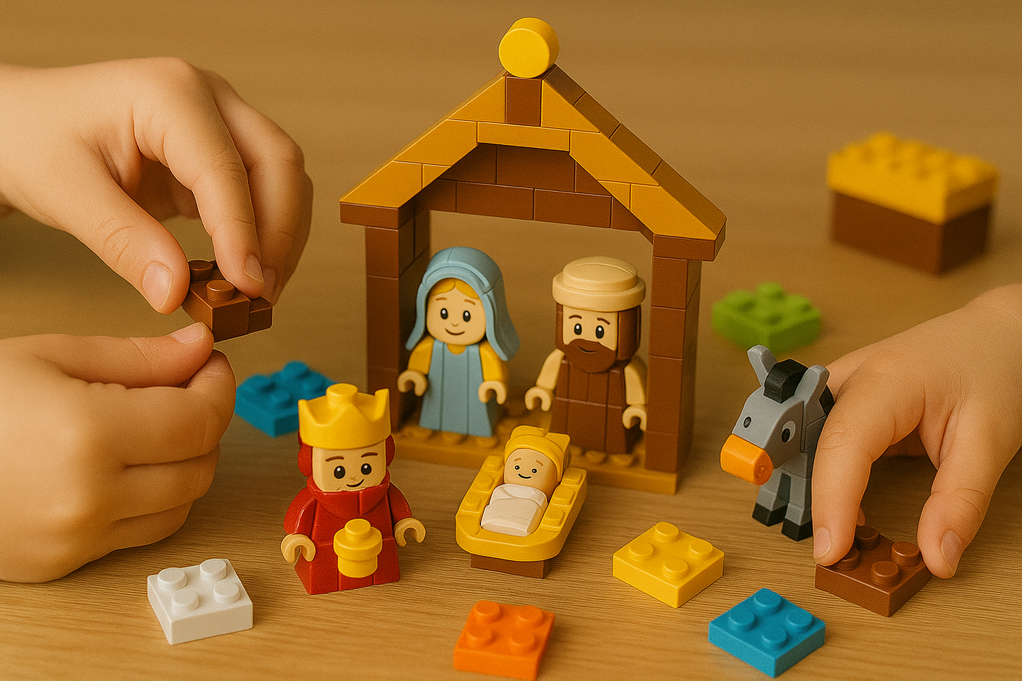 Calendario de Adviento  Natividad – Juguete de Construcción con 24 Sorpresas de Belén