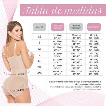 Body-faja strapless control de abdomen con látex